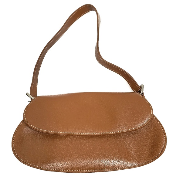 Liz Claiborne Handbags - Liz Claiborne Tan Flap Saddle Shoulder Strap Bag